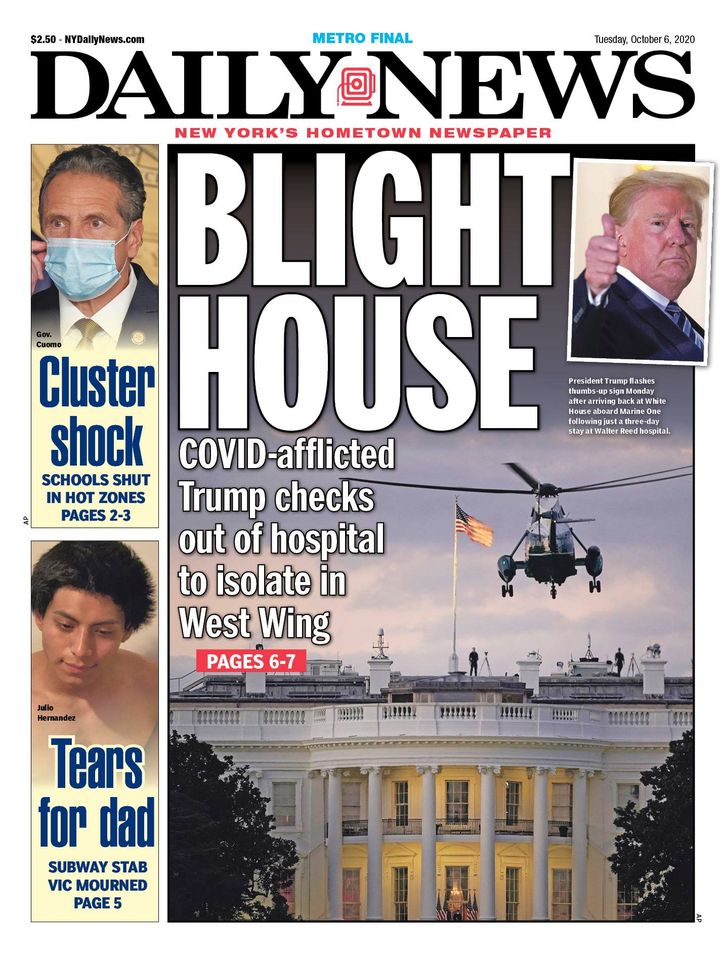 New York Daily News front page 6-10-2020 - enlarge